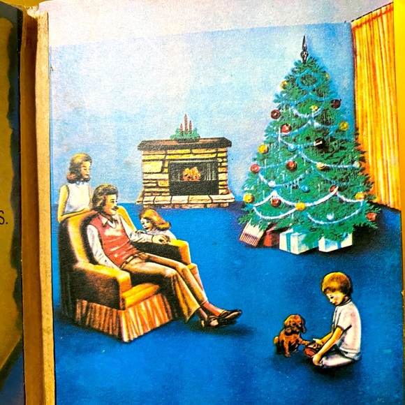 CHRISTMAS VTG 50’s FEEL SANTA CLAUS’ BEARD TOUCH AND FEEL HARDCOVER BOOK TAIWAN - Picture 11 of 14